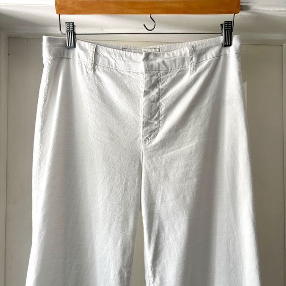 Frank & Eileen Wexford Wide Leg Pants Linen Blend White Size 8 - Picture 5 of 13